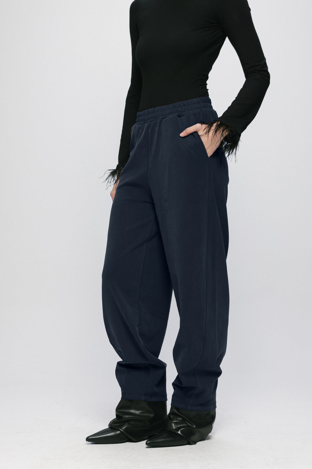 Relaxed Navy Bottoms