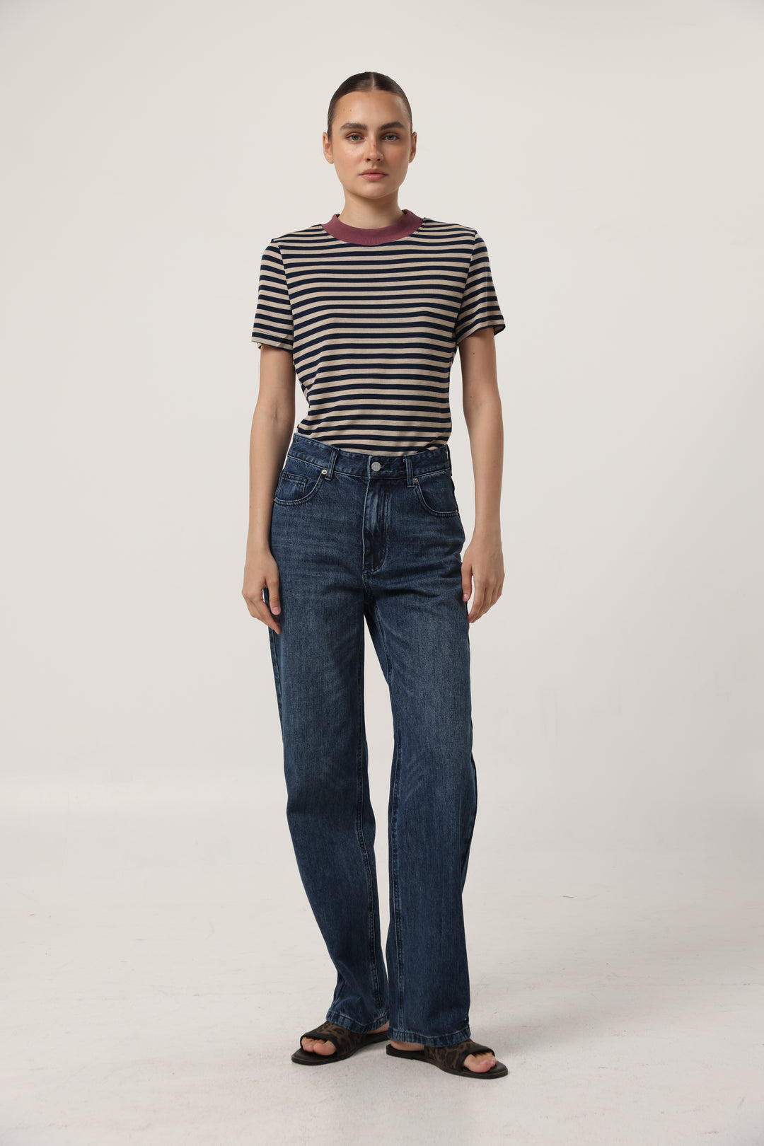 Rebasically Navy Stripes T-Shirt