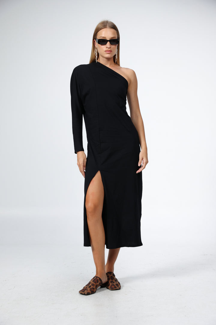 Black One Shoulder Dress