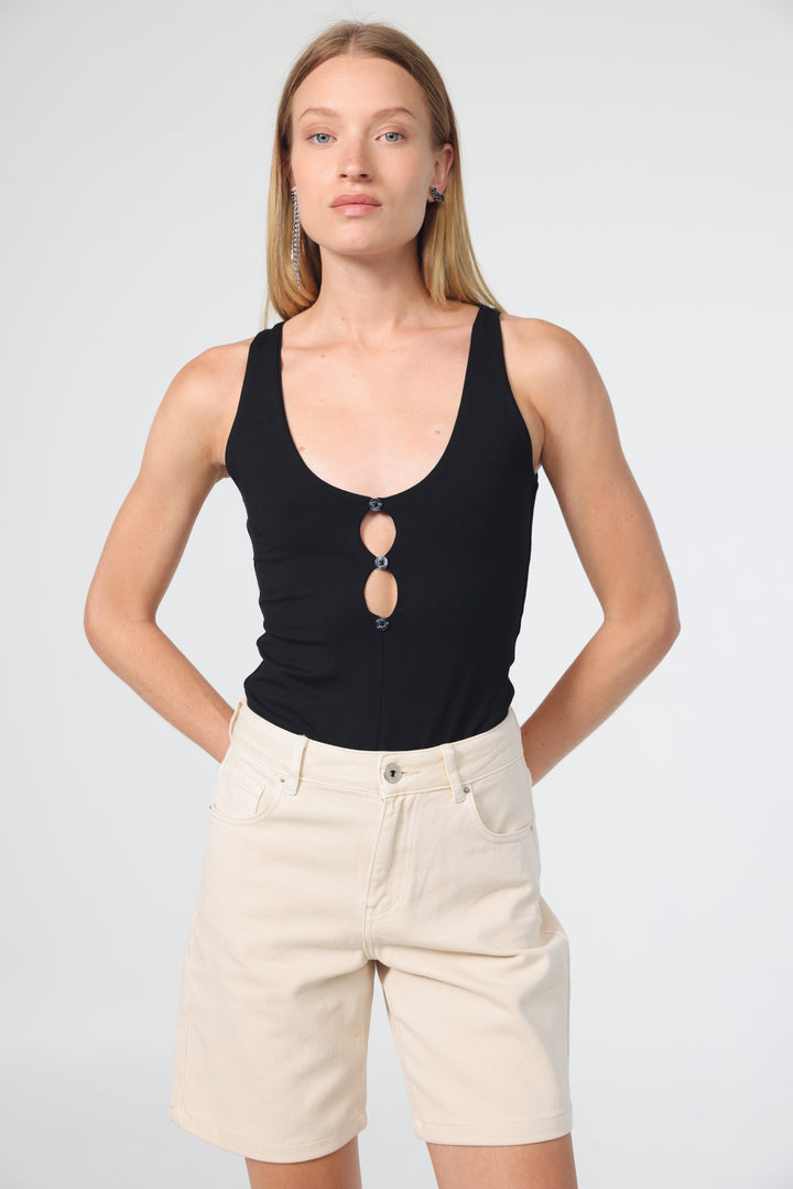 Forest Black Bodysuit