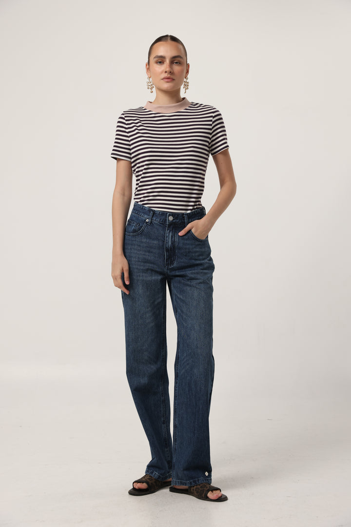 Rebasically Purple Stripes T-Shirt