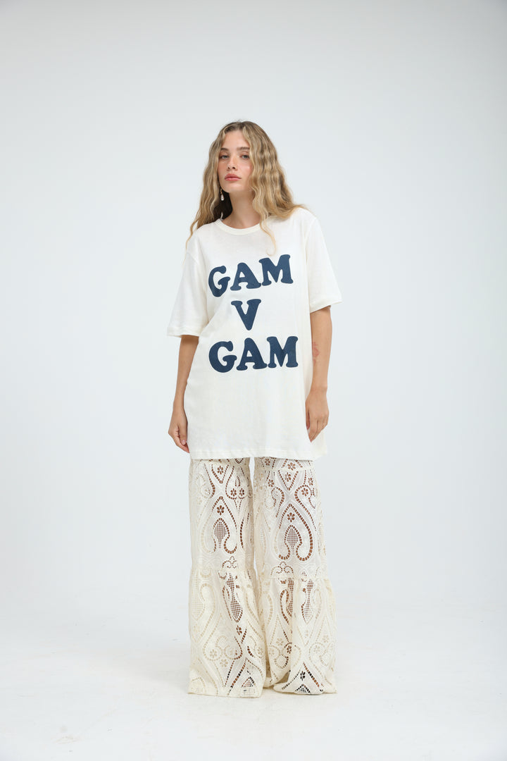 Gam V Gam Cream T-Shirt