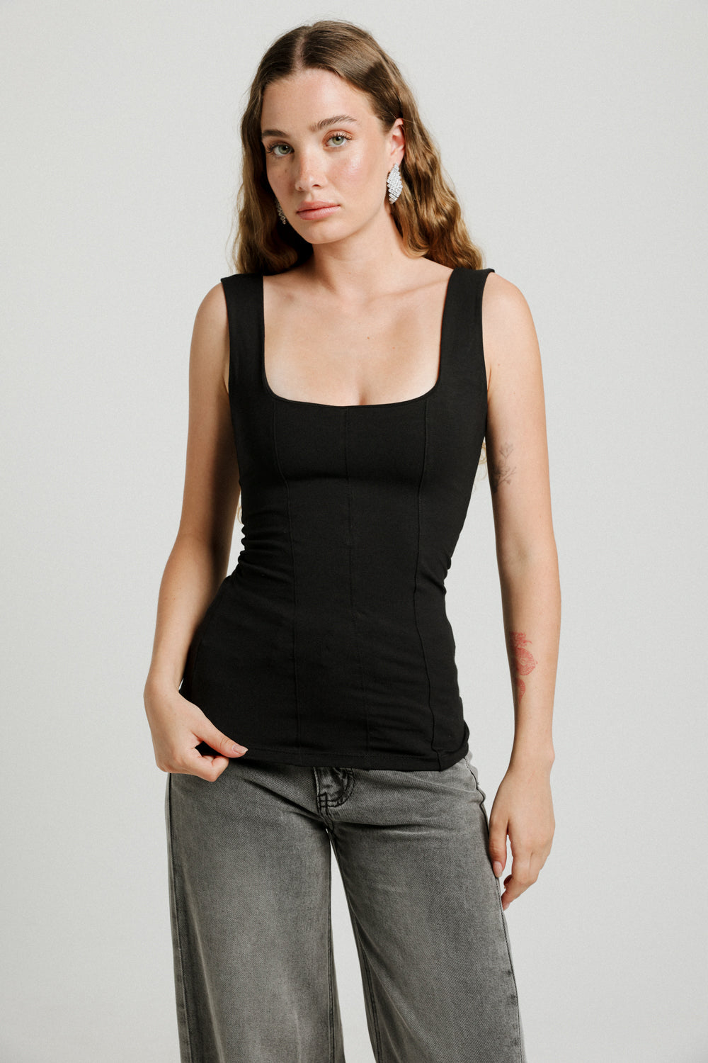 Corset Black Tank