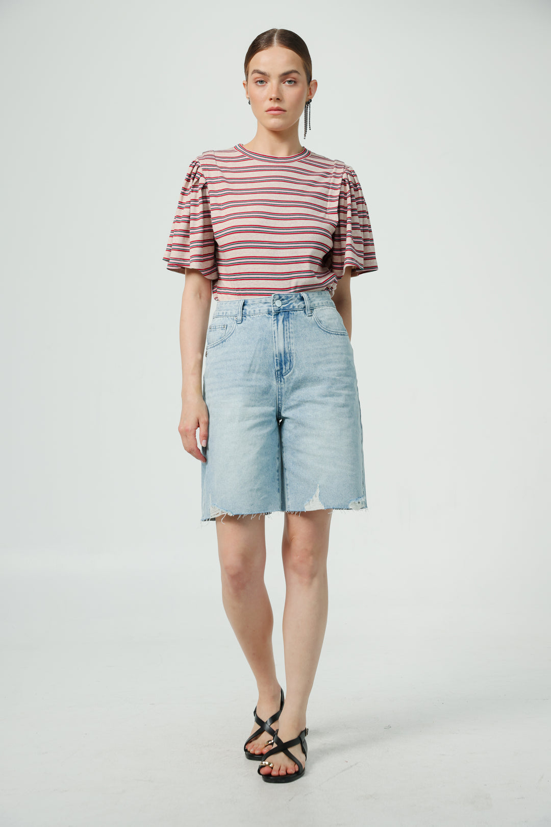 First Beige Stripes T-Shirt