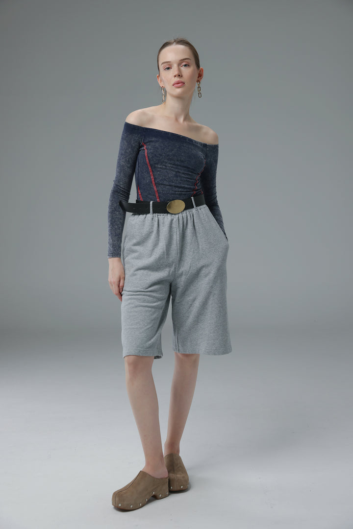 Daniela's Grey Bermuda Shorts