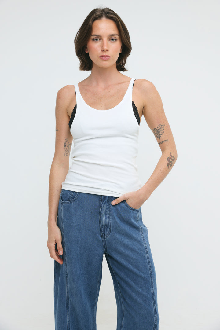 Saba10 White Tank