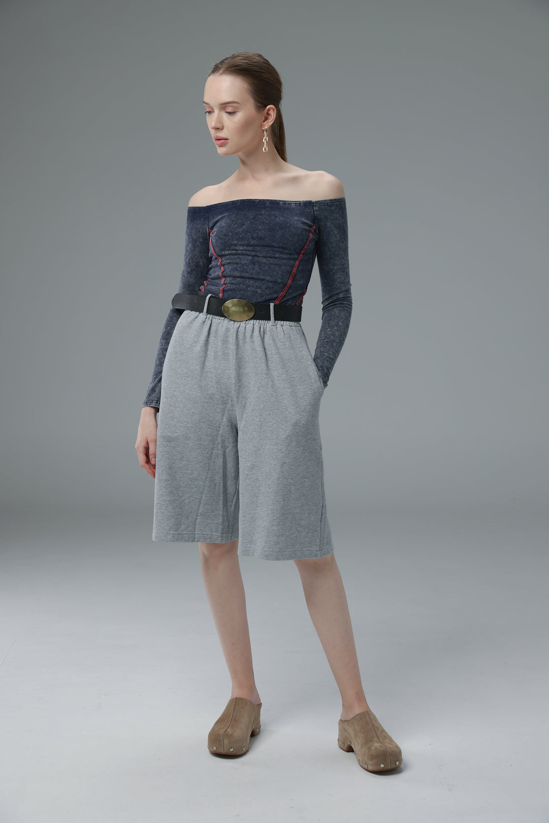 Daniela's Grey Bermuda Shorts