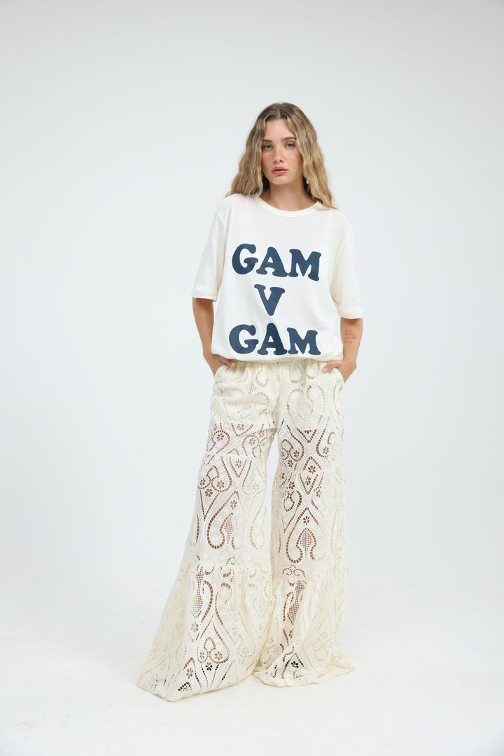 Gam V Gam Cream T-Shirt