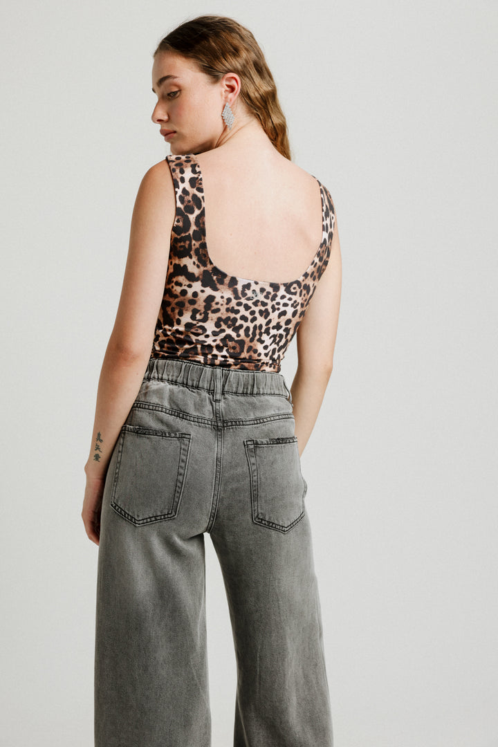 Corset Leopard Tank