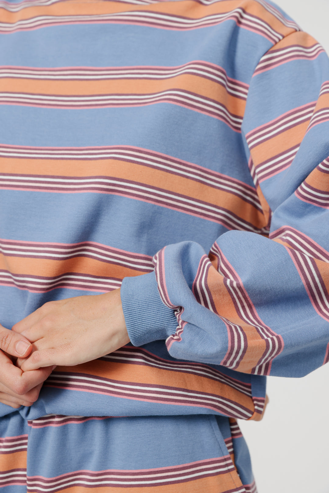 Bestie Blue Striped Sweatshirt