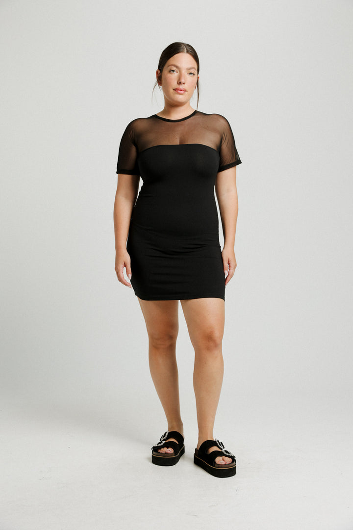 Mesh Black Dress