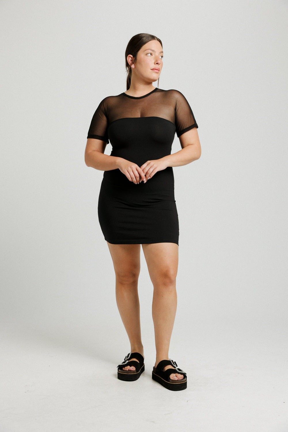 Mesh Black Dress