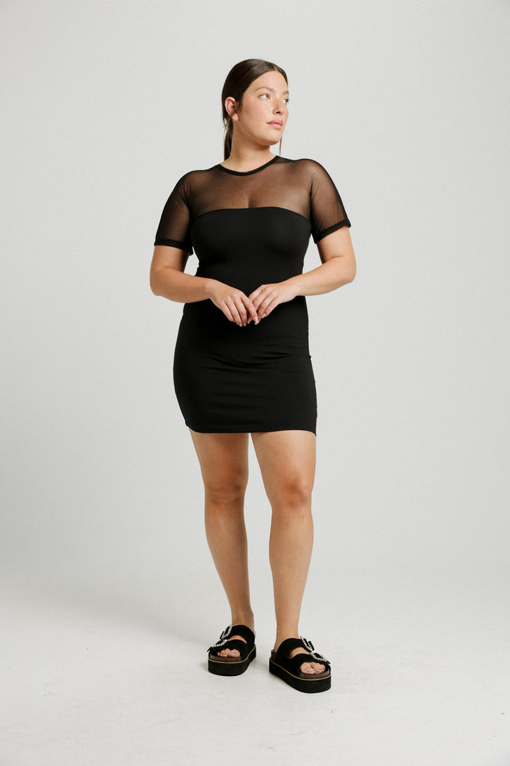 Mesh Black Dress