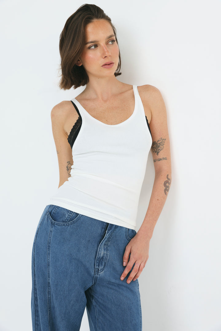 Saba10 White Tank