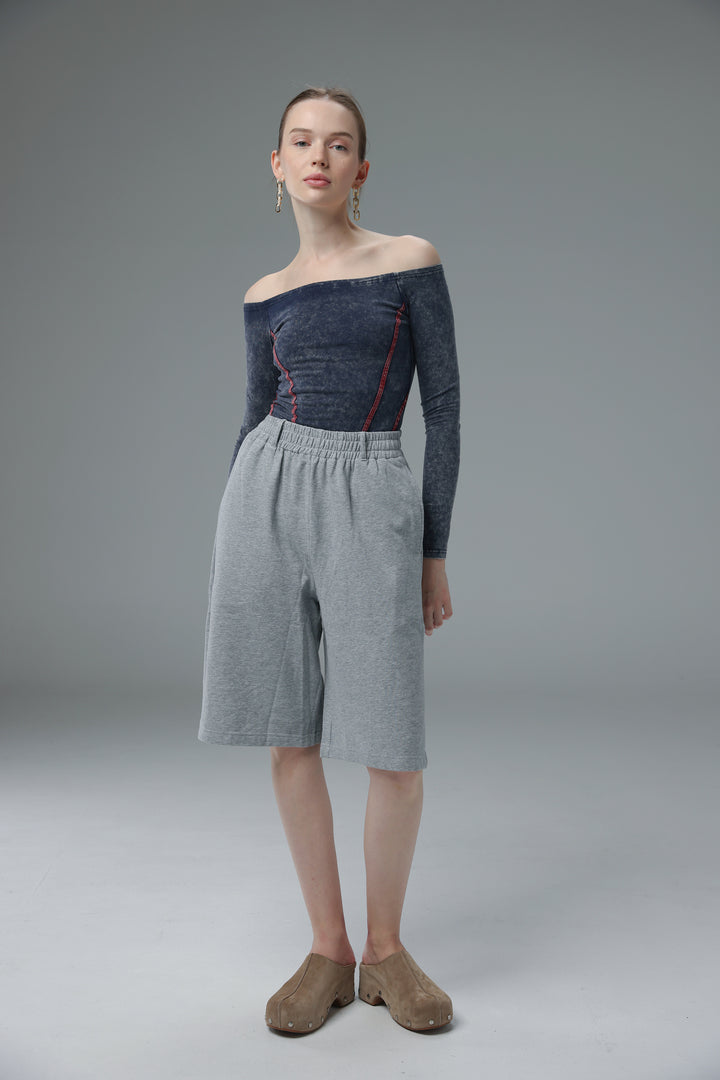 Daniela's Grey Bermuda Shorts