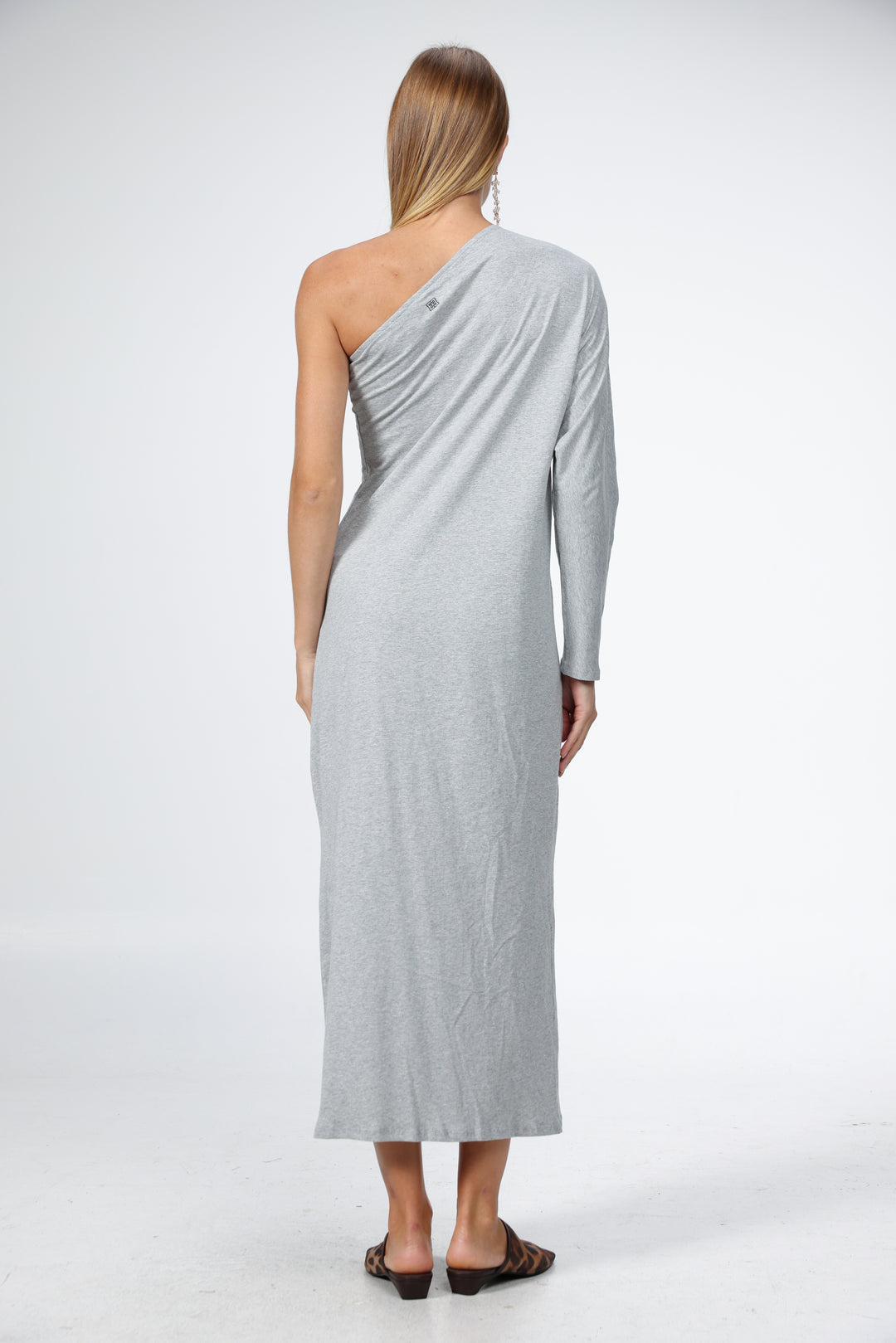 Grey One Shoulder Dress