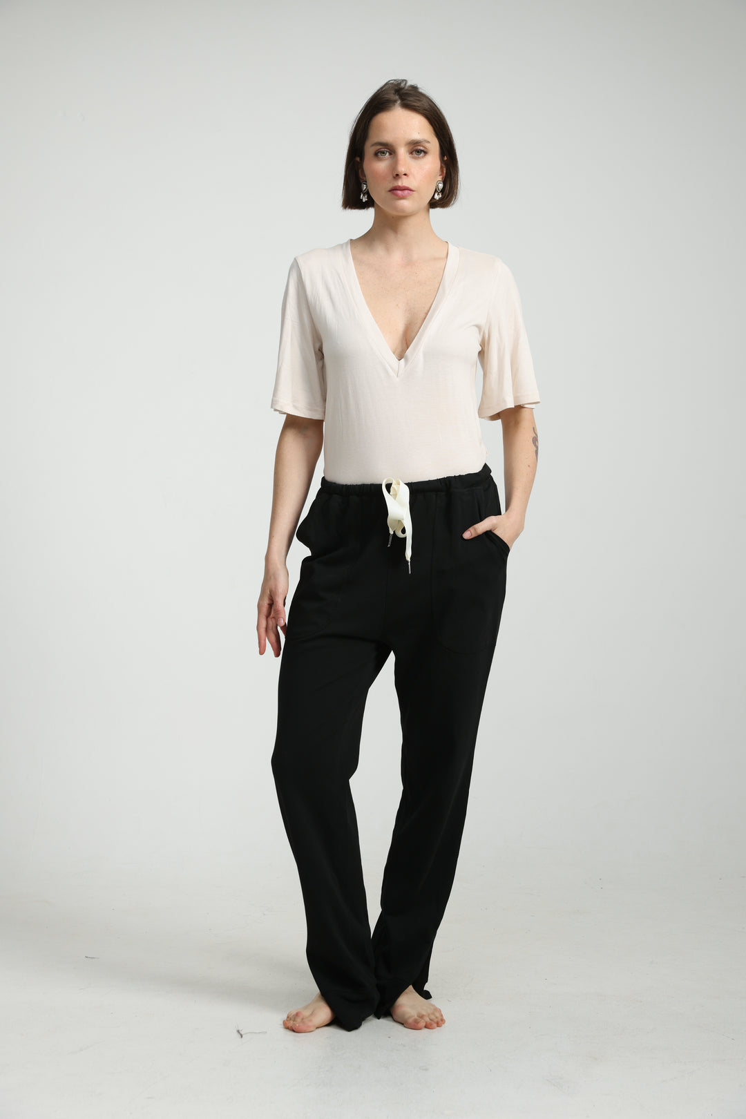 Clean25 Beige V T-Shirt