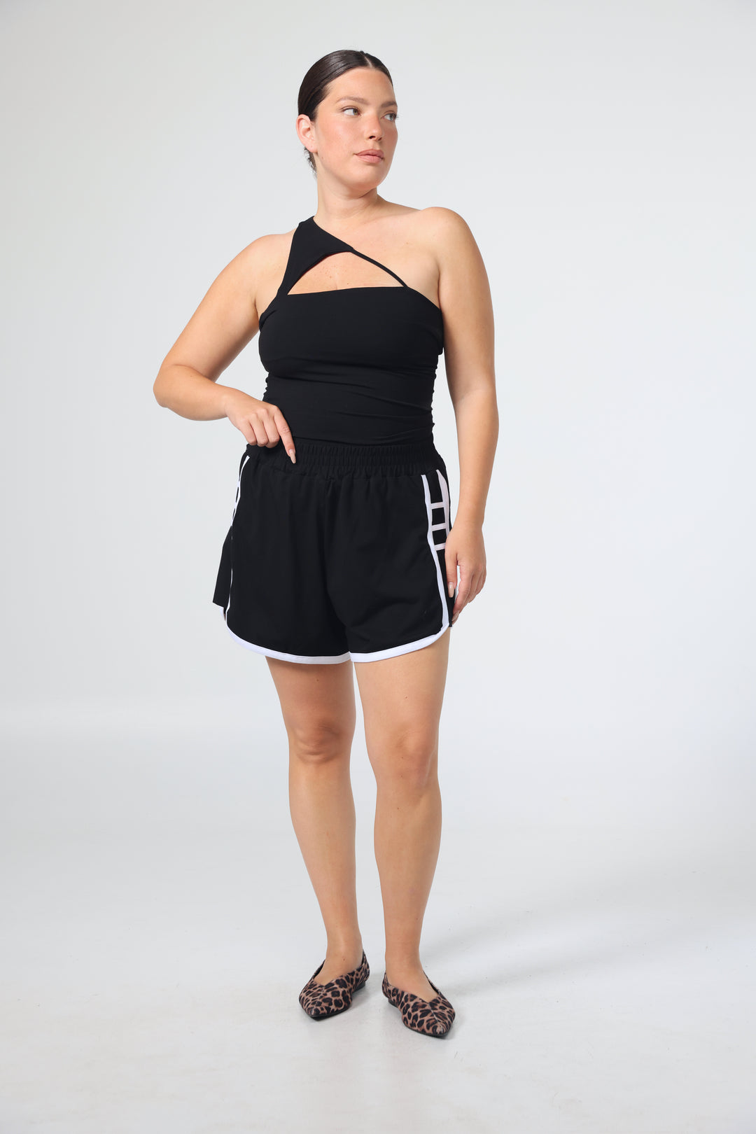 Meaning Black One Shoulder Top