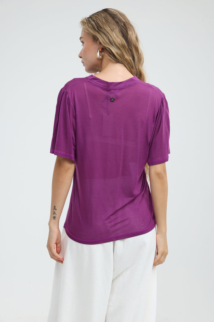 Clean57 Purple V T-Shirt