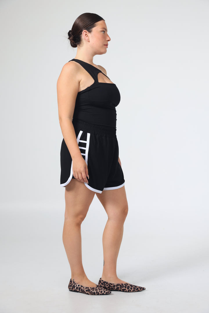 Meaning Black One Shoulder Top