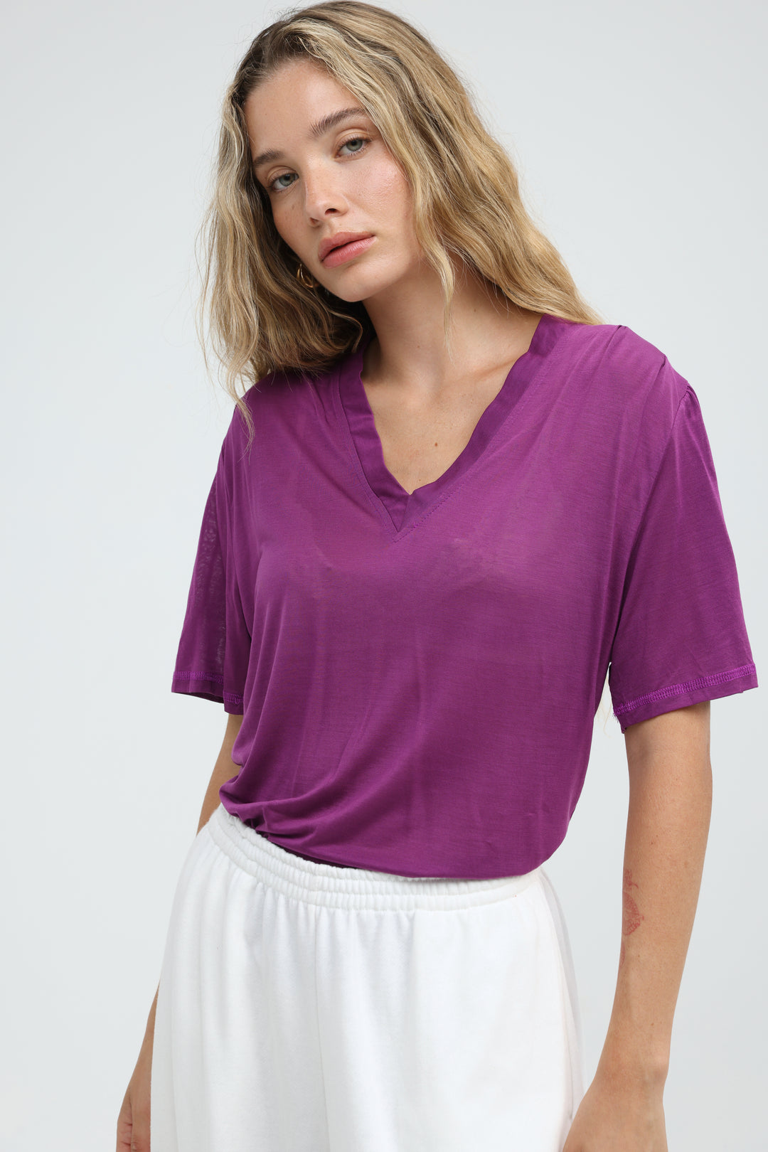 Clean57 Purple V T-Shirt