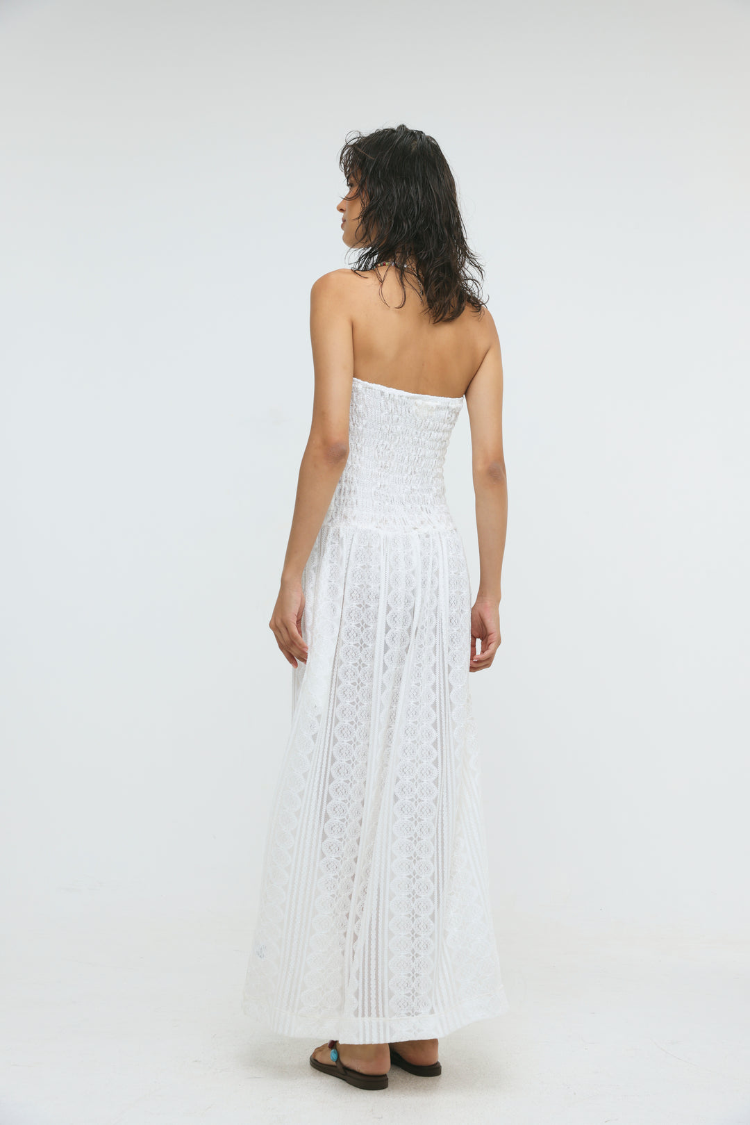 Santorini White Lace Dress