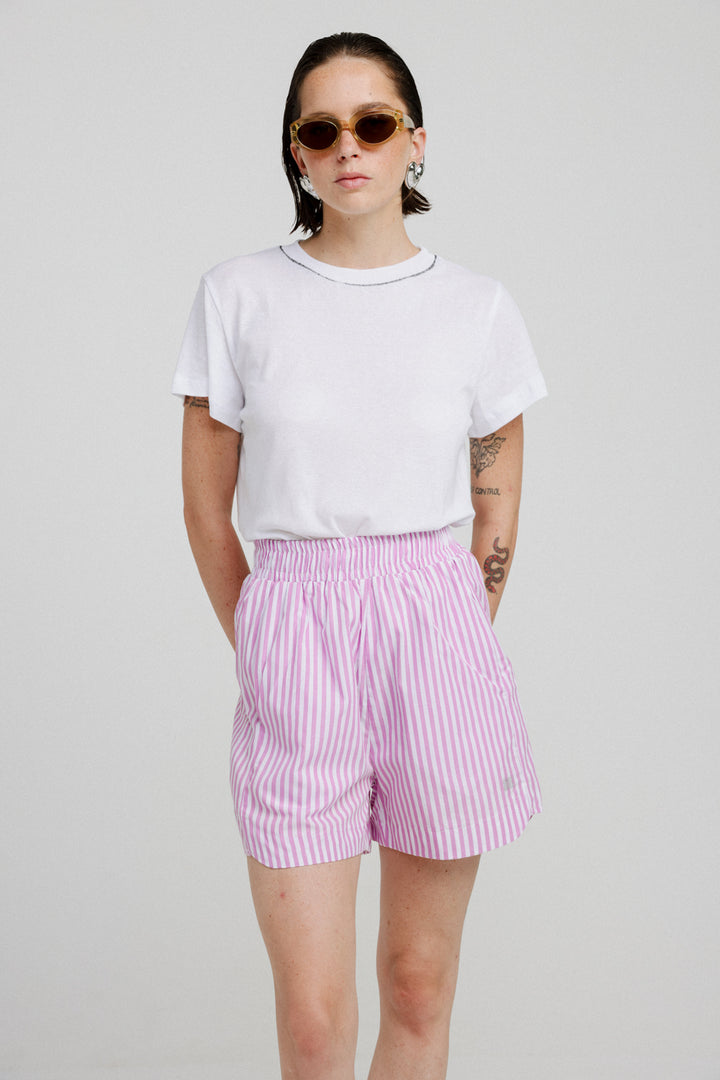 Pink Striped Short Bottoms