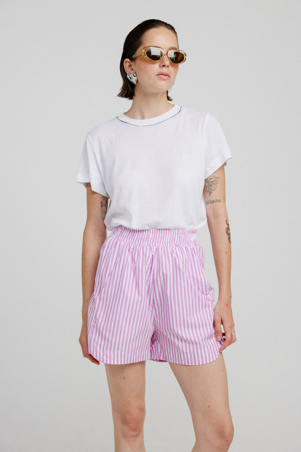 Pink Striped Short Bottoms