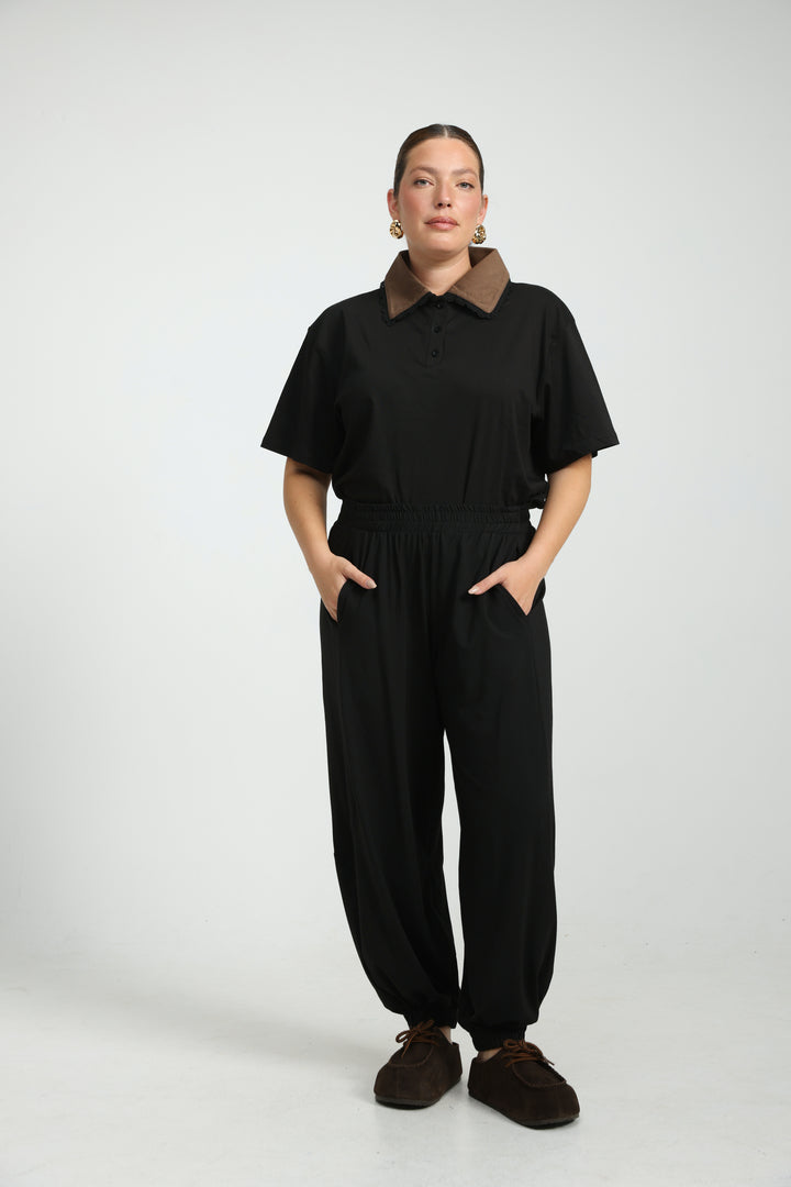 Suit Black/Brown Polo T-Shirt