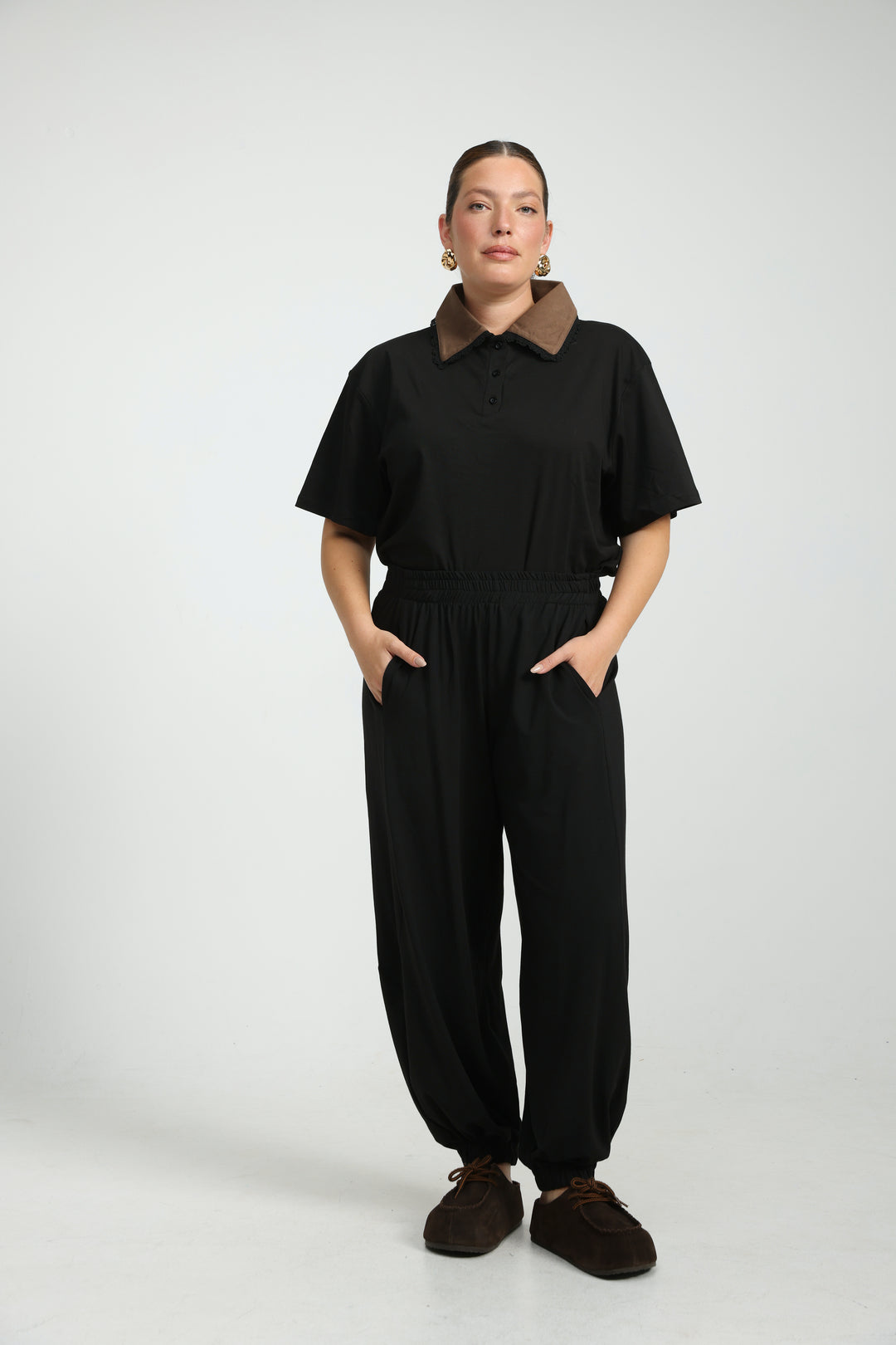 Caring Black Joggers