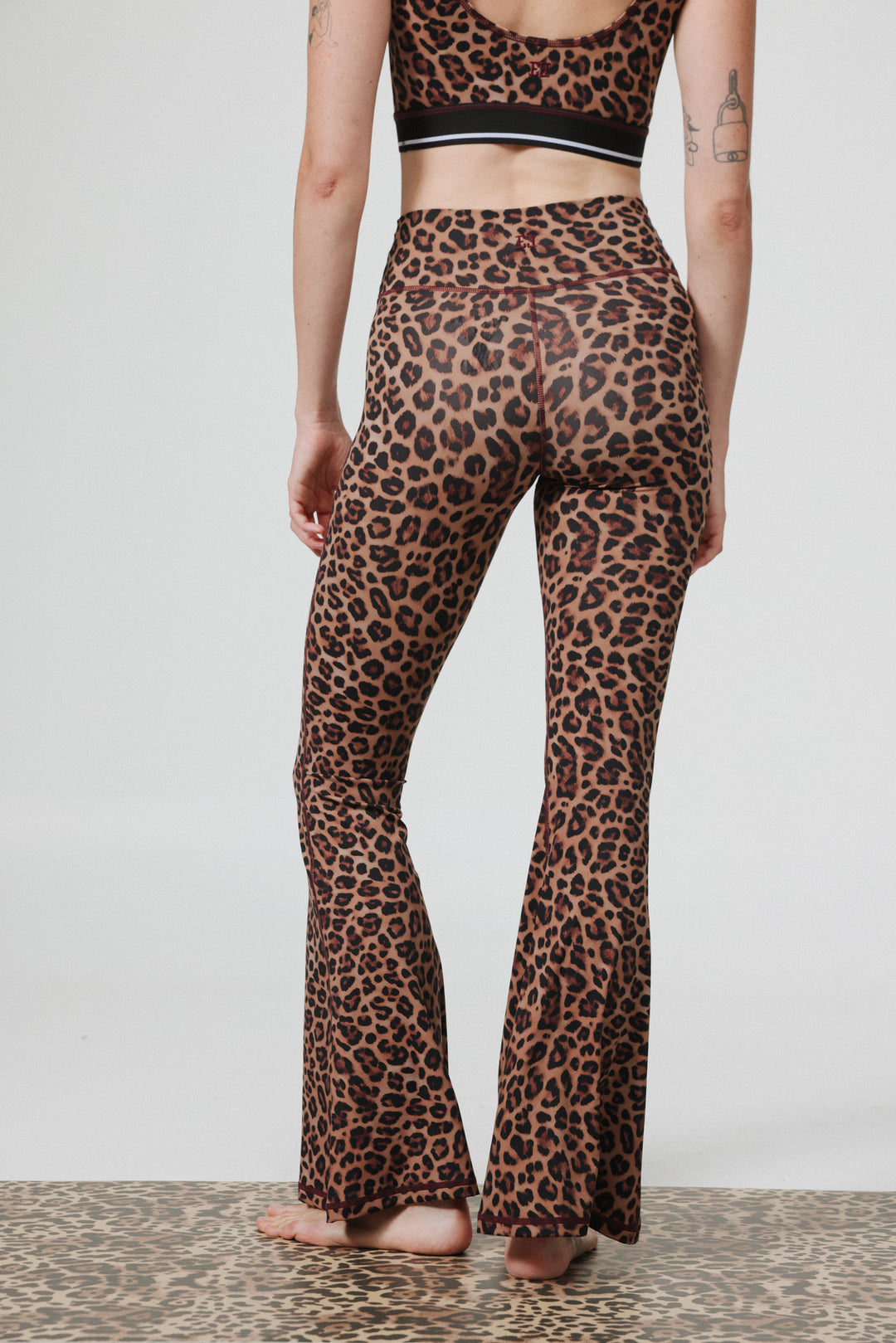 Hershko Leopard Flared Leggings
