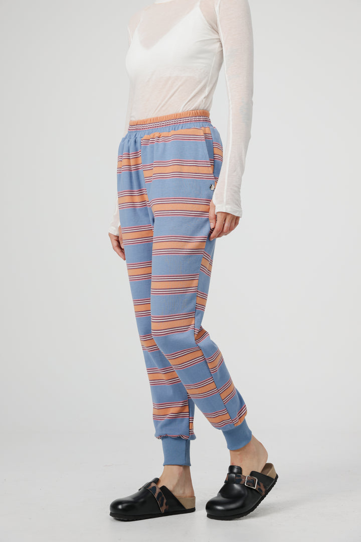Bestie Blue Striped Joggers
