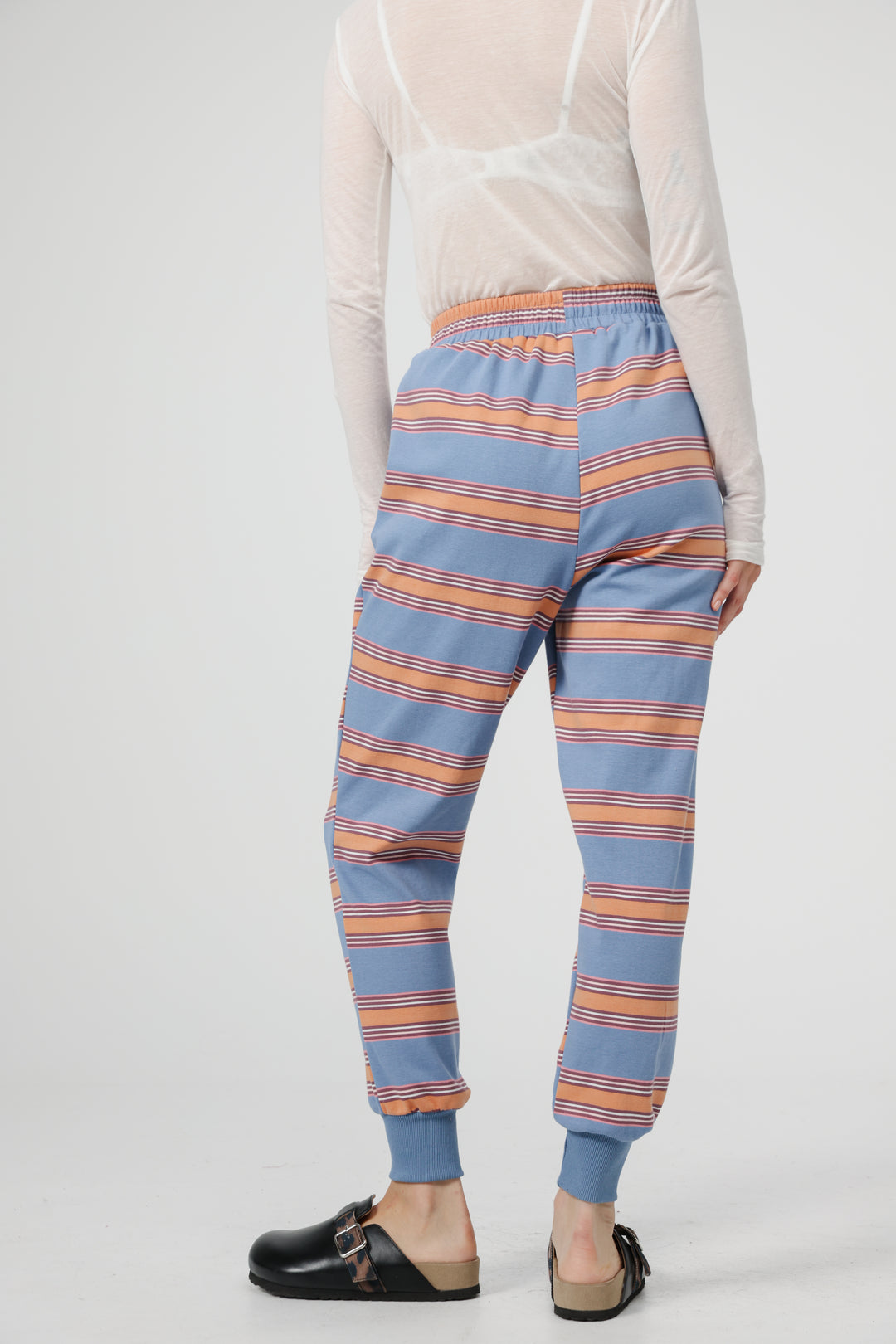 Bestie Blue Striped Joggers
