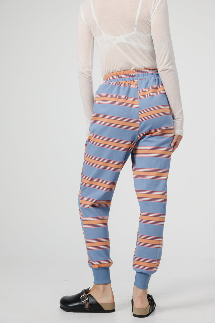 Bestie Blue Striped Joggers