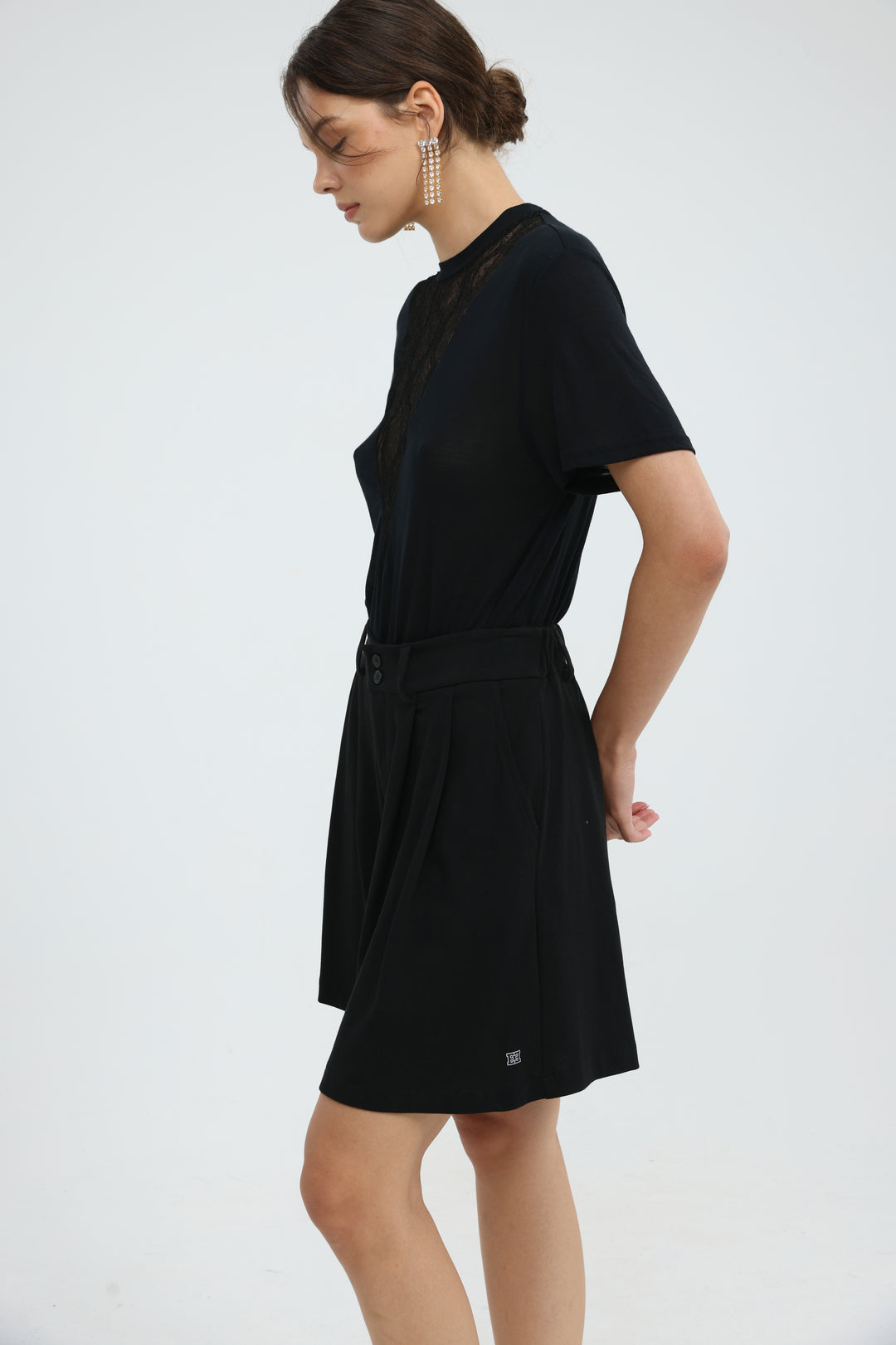 Inbox Black Shorts