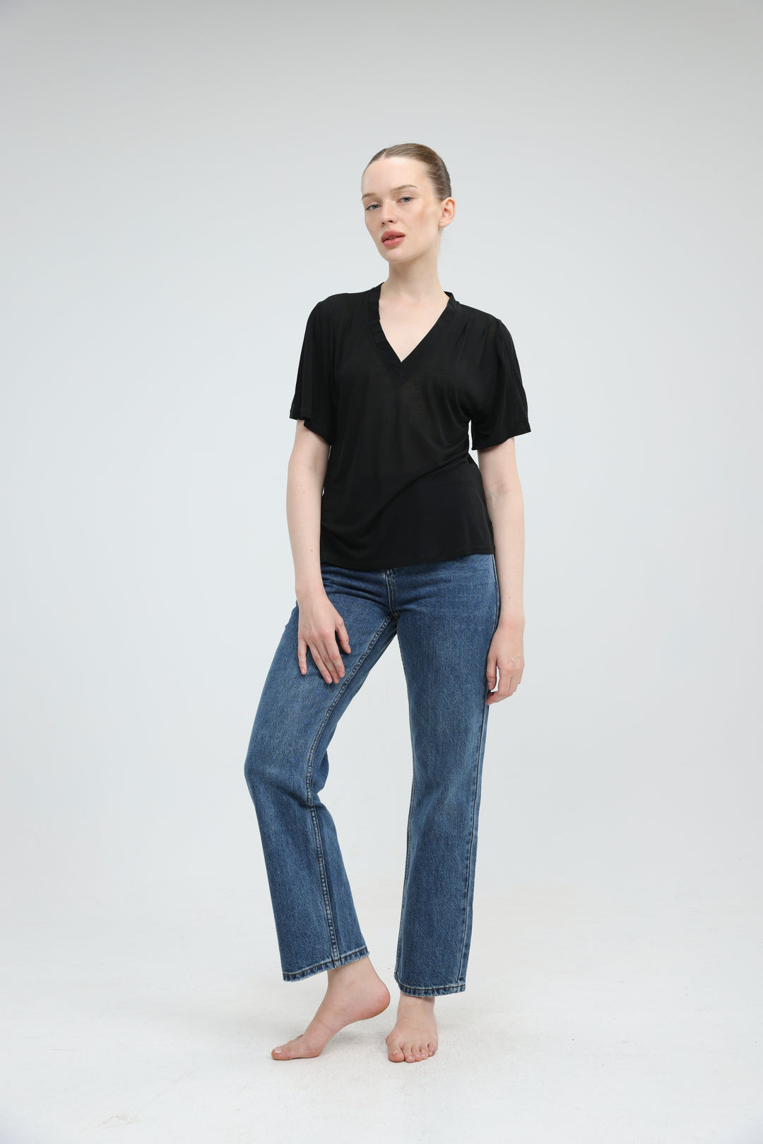 Clean57 Black V T-Shirt