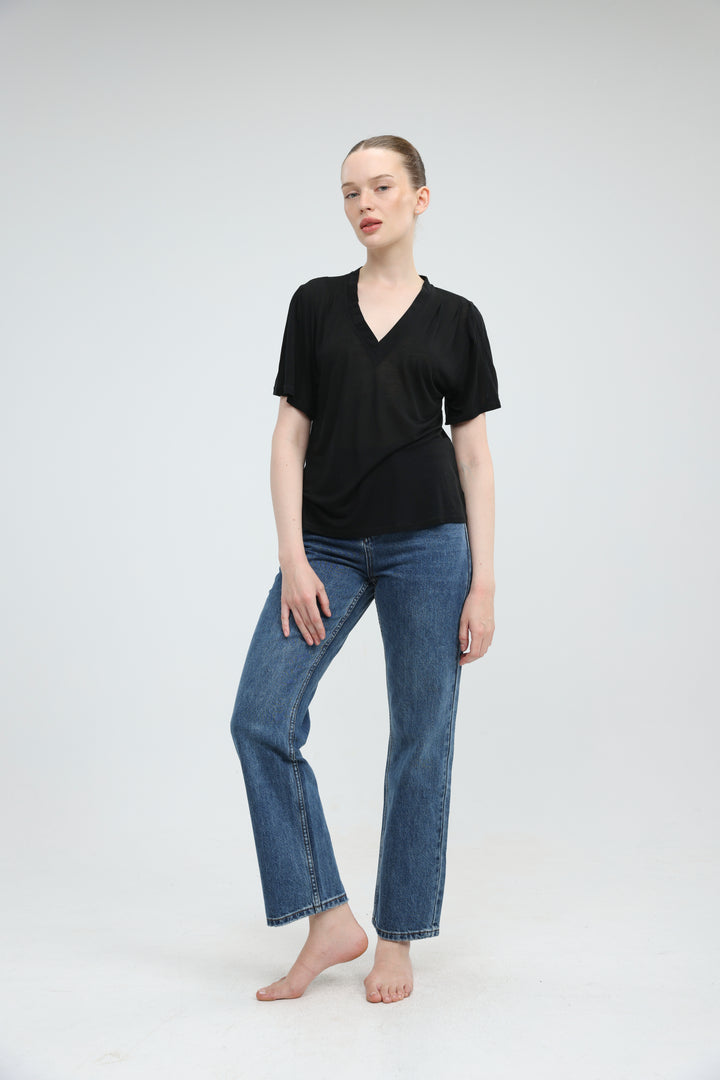 Clean57 Black V T-Shirt