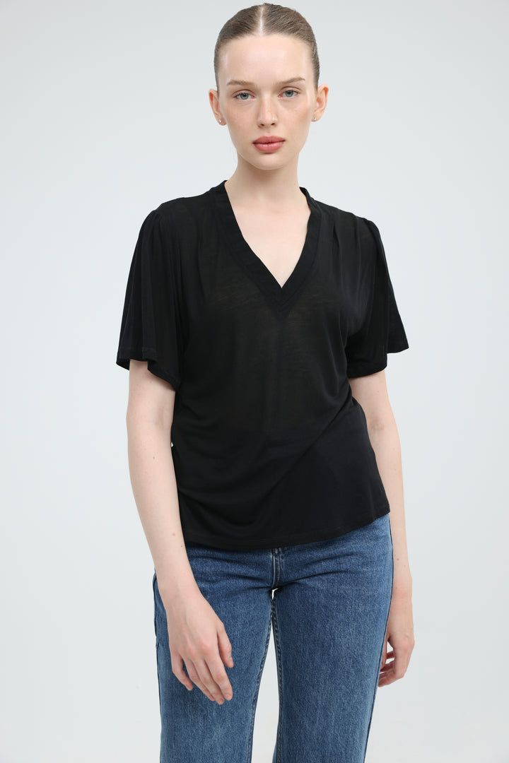 Clean57 Black V T-Shirt