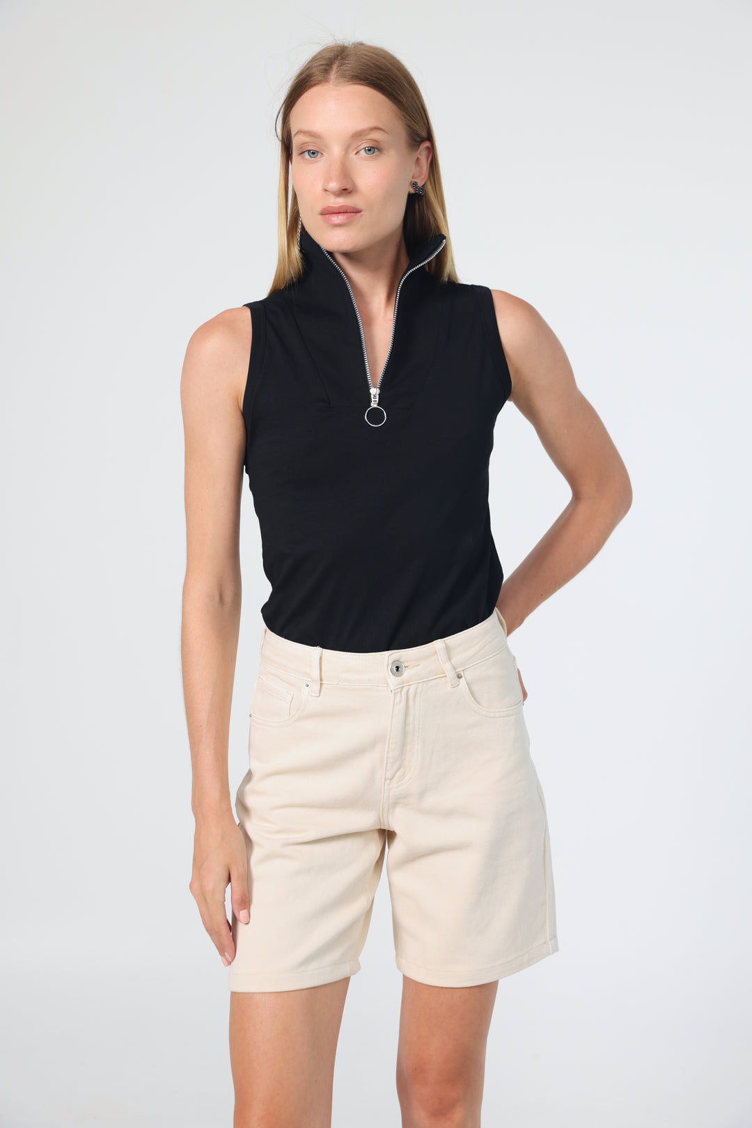 Zipper Black Tank