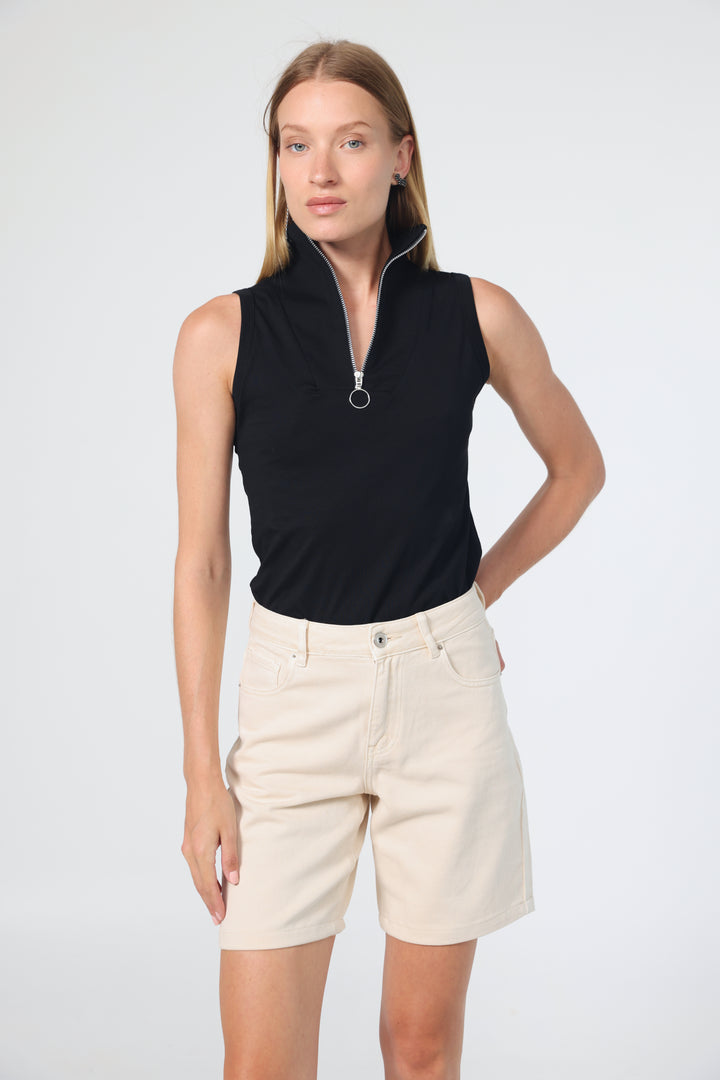Zipper Black Tank