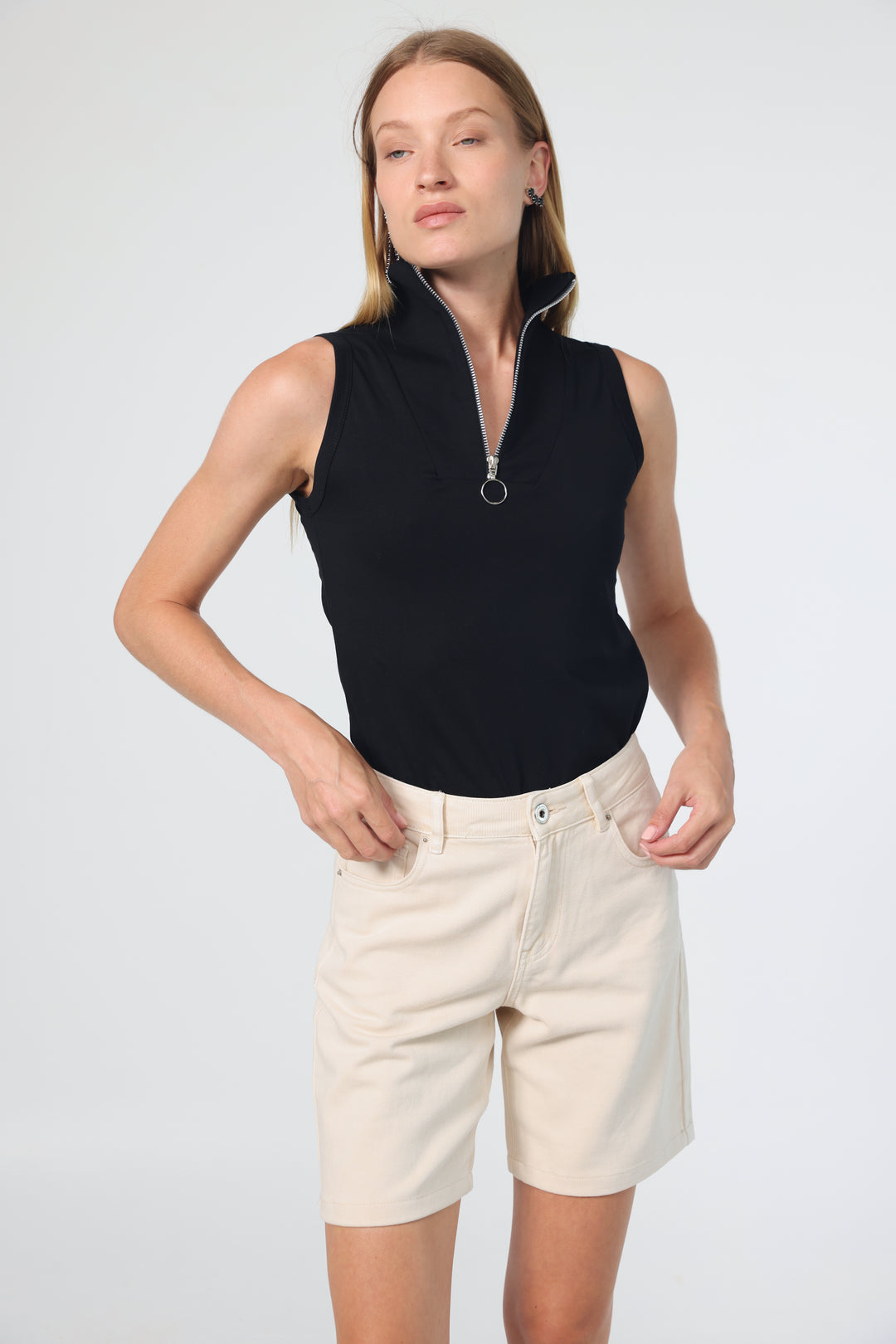 Zipper Black Tank