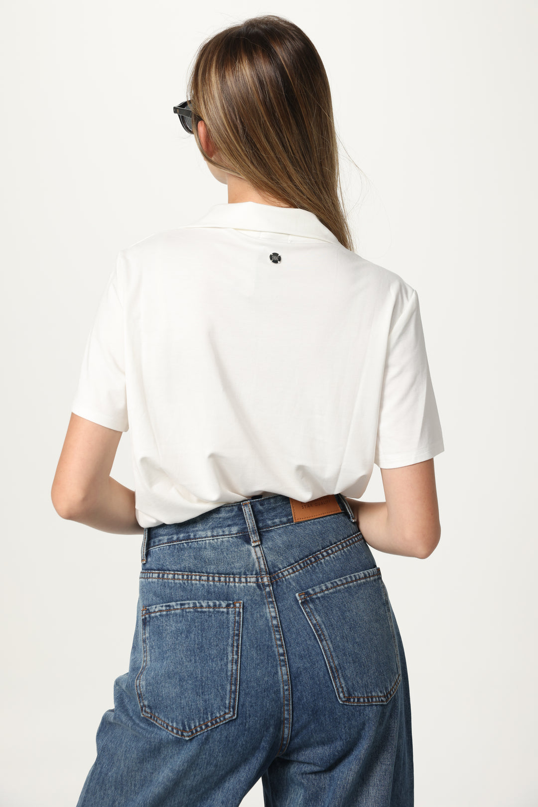 Leo Cream Zipper Polo