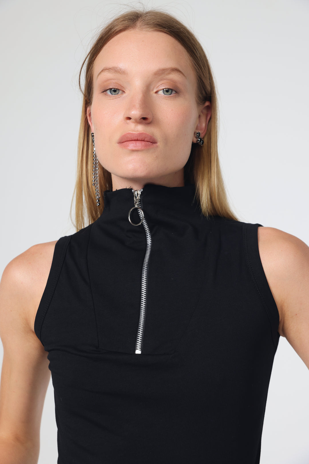 Zipper Black Tank