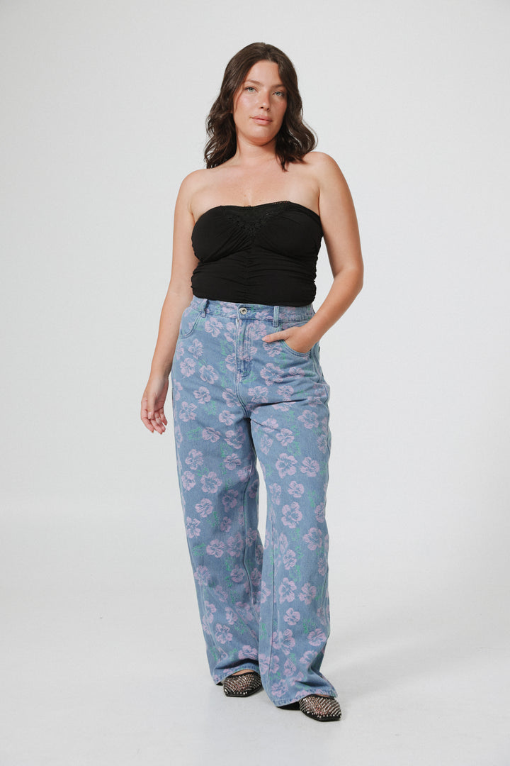 Livi Mint Strapless Top