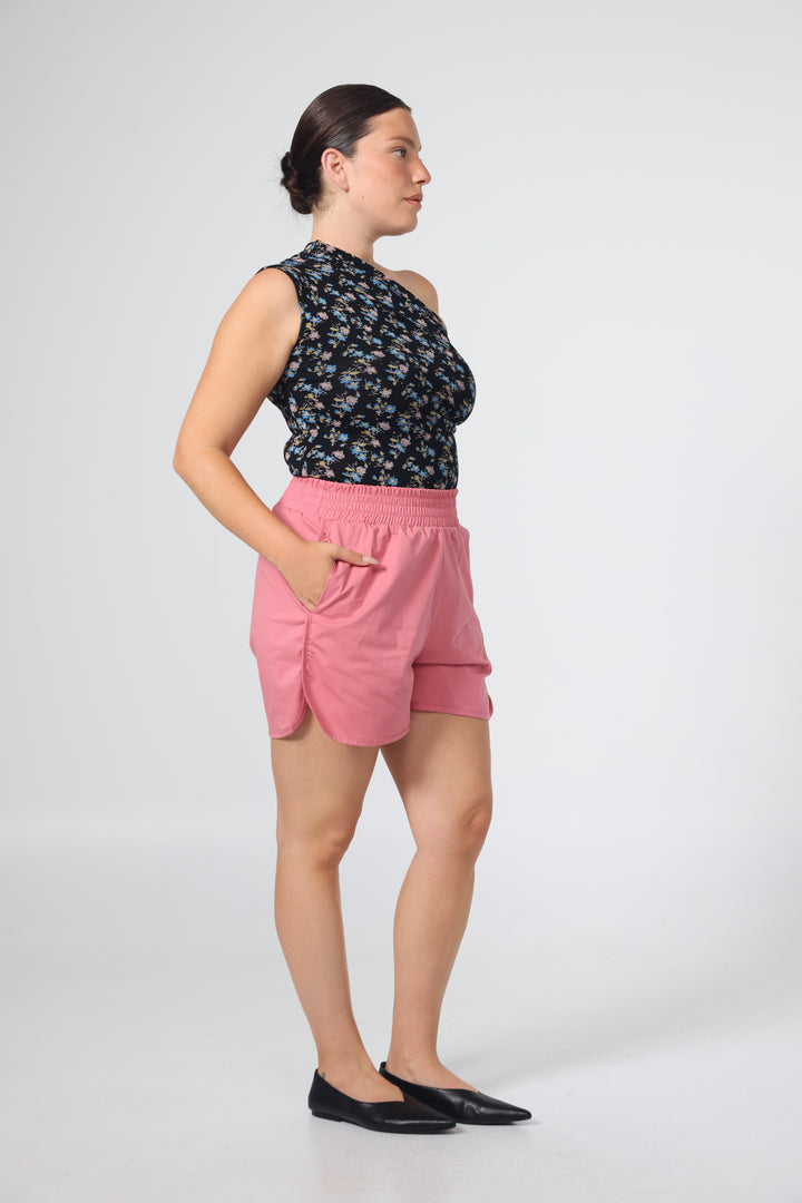 Joy Cream Floral One Shoulder Top