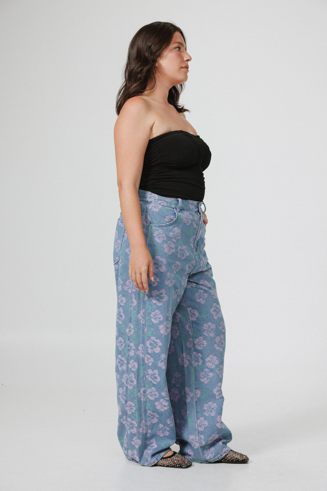 Livi Black Strapless Top