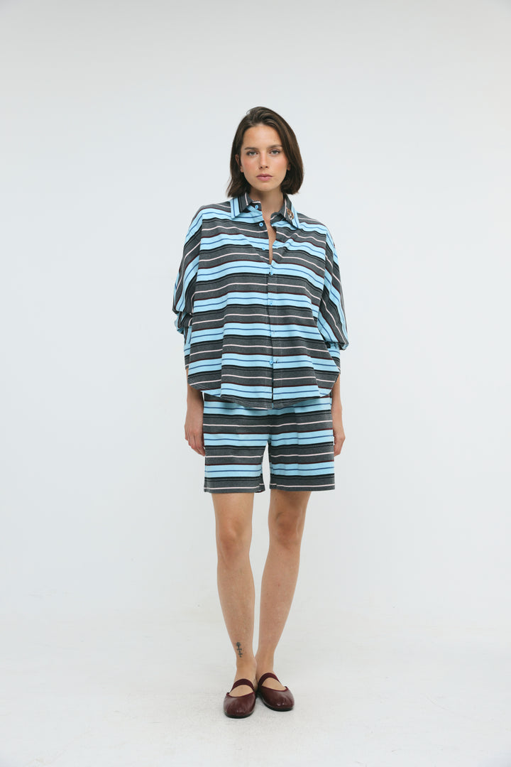 Crossing Grey Stripes Polo