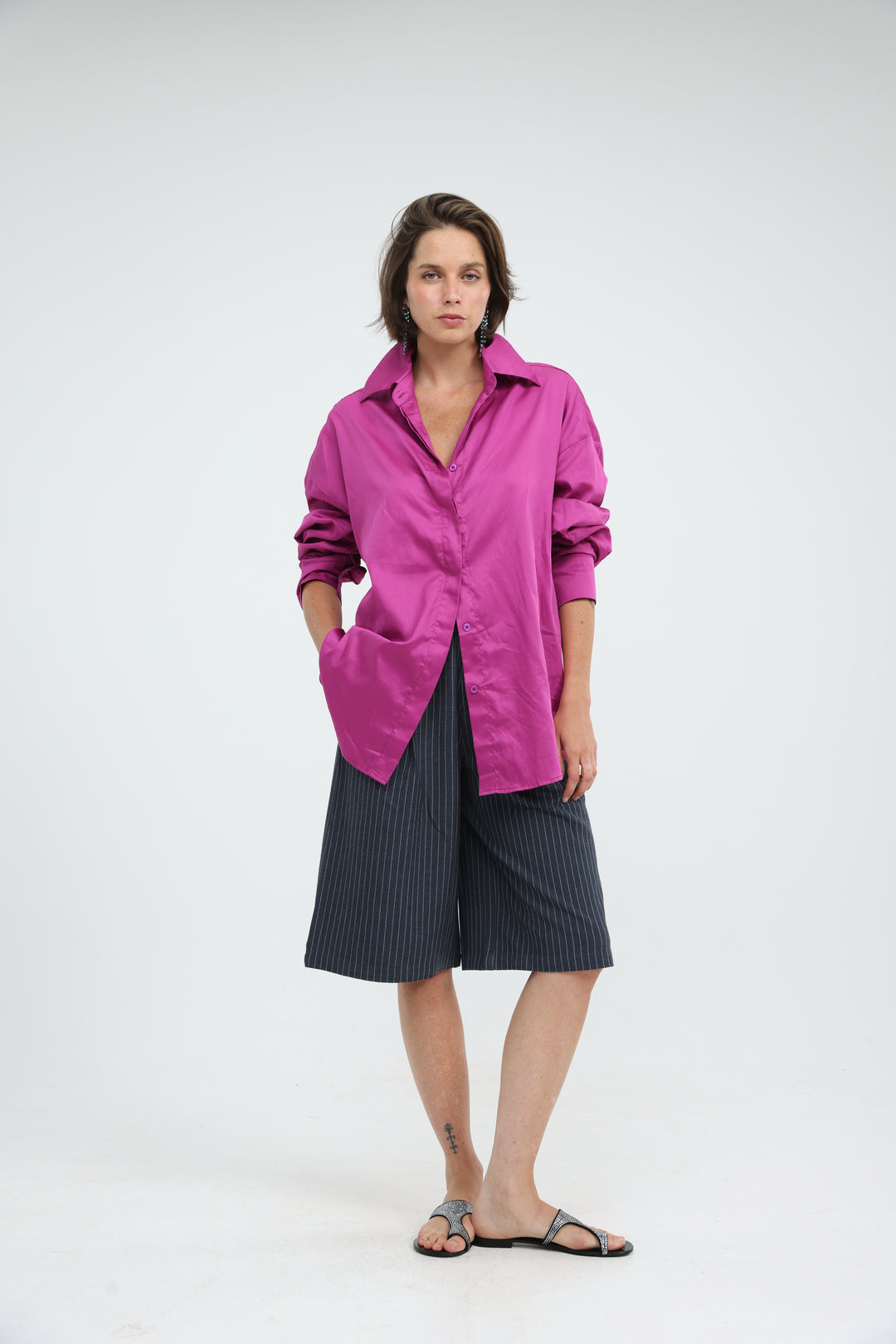 Hot Pink Buttoned Shirt