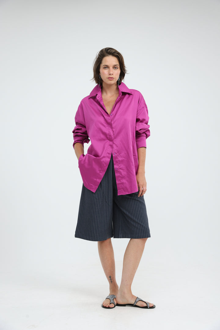Hot Pink Buttoned Shirt