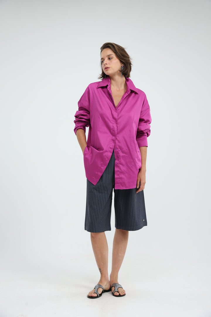Hot Pink Buttoned Shirt